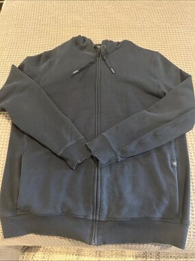 Mack Weldon Navy Full-Zip Hooded Sweater